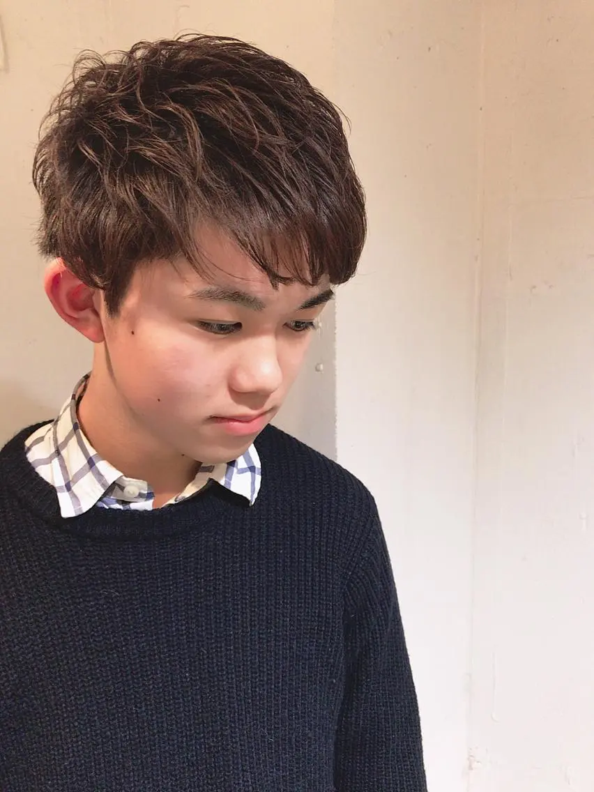 ショート カラー パーマ ヘアアレンジ メンズ メンズパーマ 似合わせカット カット パーマ ちこ .のヘアスタイル