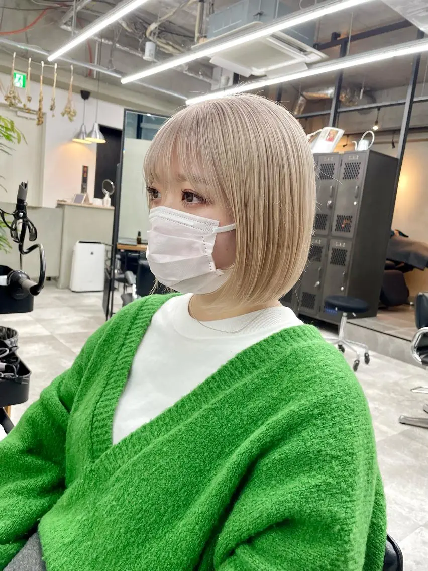 ショート カラー ブリーチ&髪質改善 TAIGAのヘアスタイル