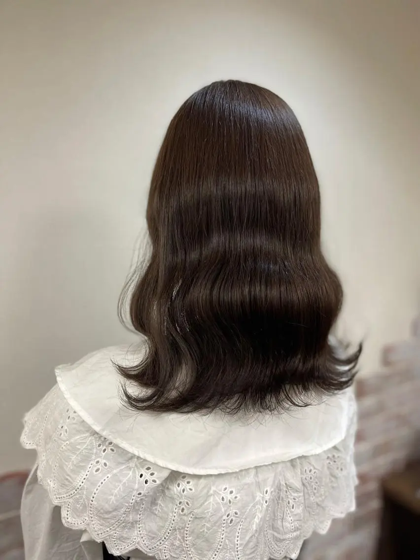 ミディアム アッシュ 髪質改善 ヘアカラー 【髪質改善特化】 新宿/縮毛矯正/セラのヘアスタイル