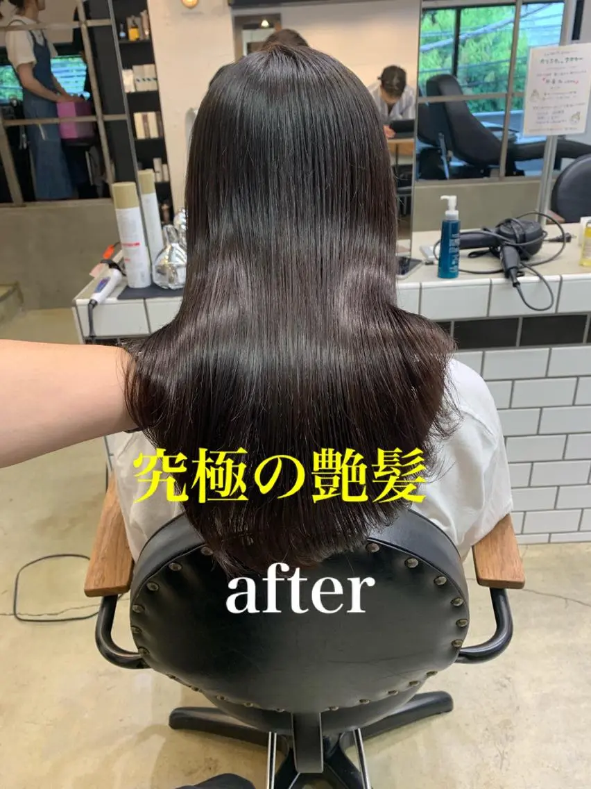 セミロング カラー セミロングパーマ ブリーチ トリートメント トップ スタイリストのヘアスタイル