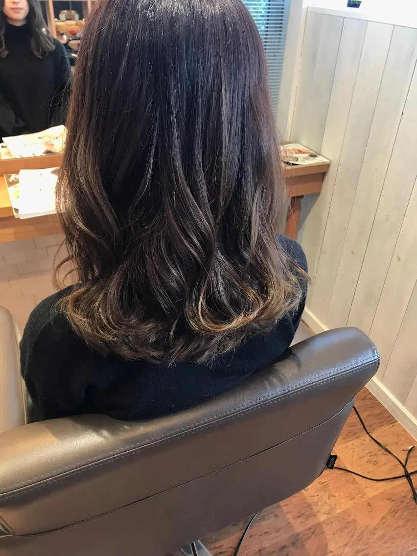 セミロング カラー カット ヘアカラー ヘッドスパ 【髪質改善】【美髪】 【ツヤ髪】ほしのちりのヘアスタイル