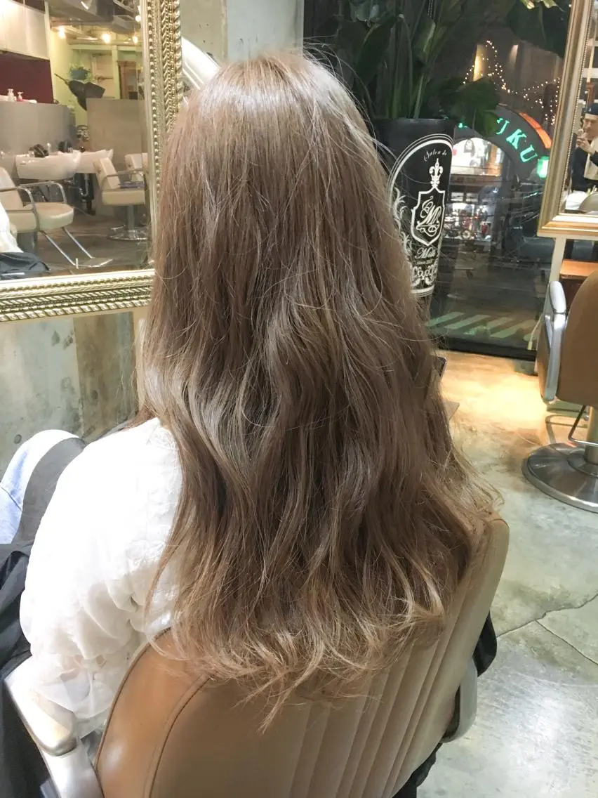ロング カラー ベージュカラー ダブルカラー 外国人風カラー 北條 優輝のヘアスタイル