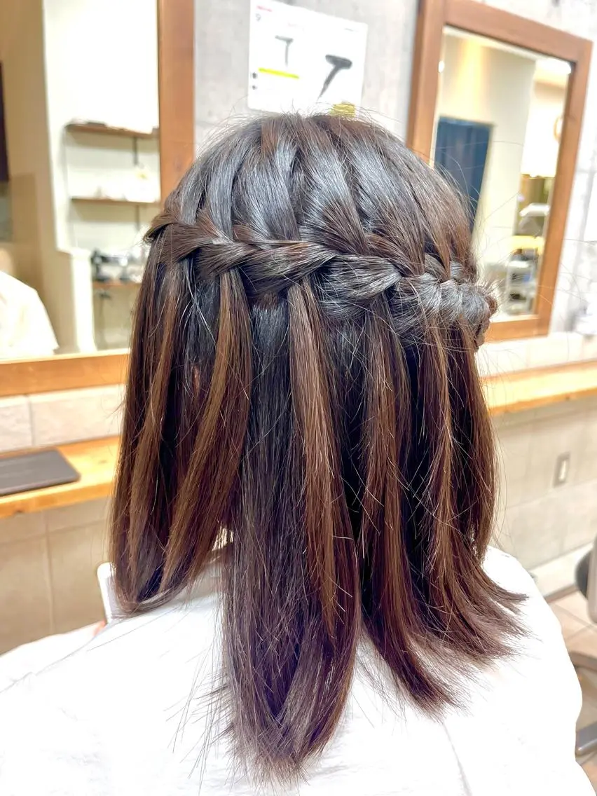 ミディアム ヘアアレンジ たなか なおのヘアスタイル