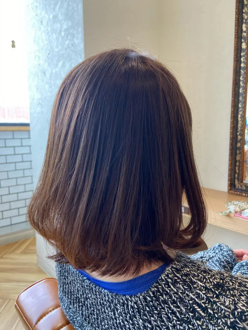 ミディアム アッシュ ヘアカラー ✨髪質改善/透明感✨ 西野　陽のヘアスタイル