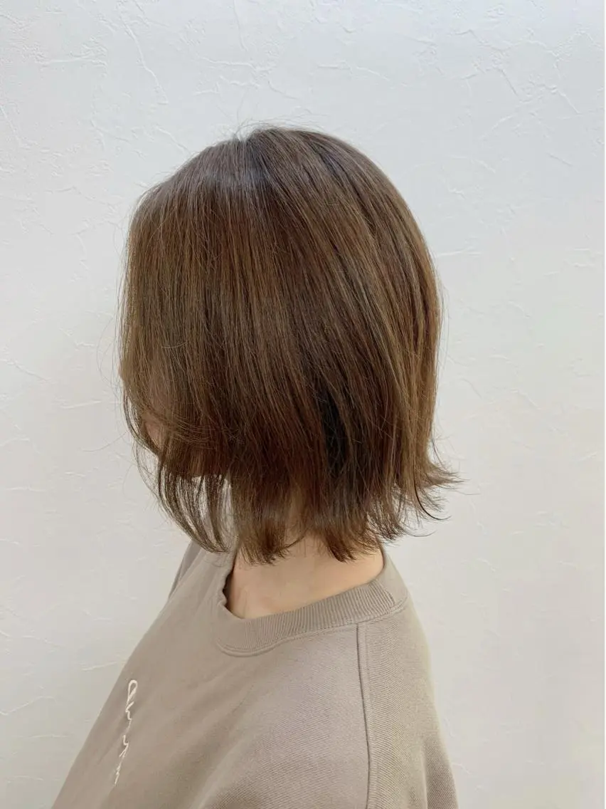 ミディアム カラー 菅沼 まみのヘアスタイル