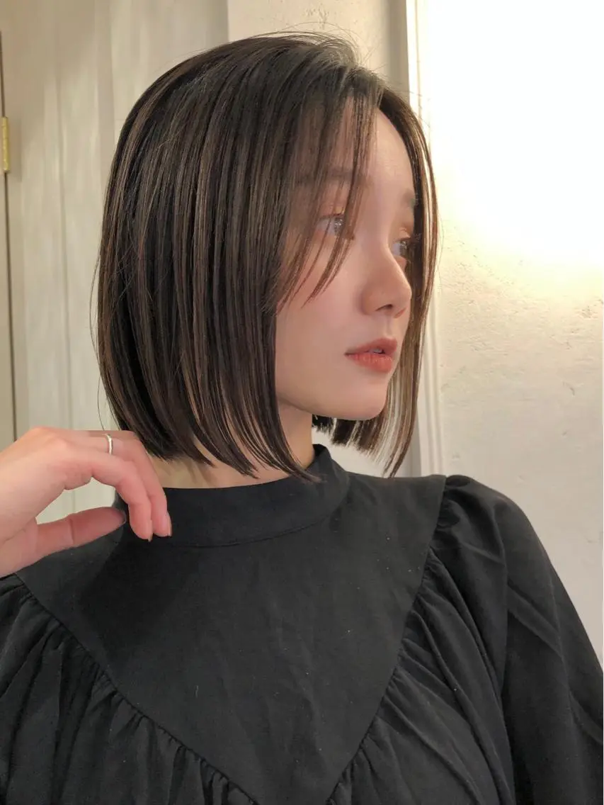 ショート ボブ カット ヘアカラー トリートメント 本田 奈穂美のヘアスタイル