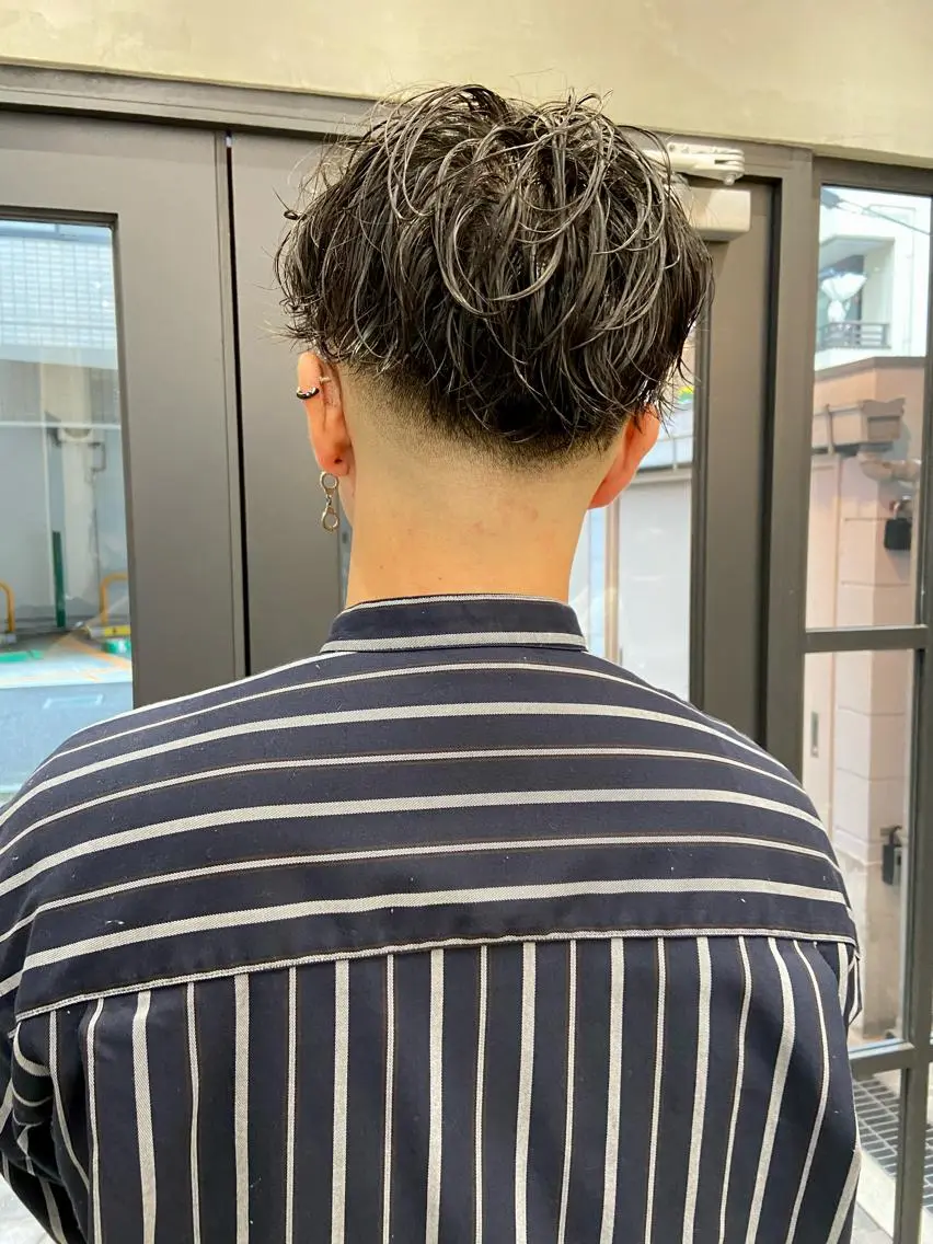 ミディアム パーマ ヘアアレンジ メンズ カット パーマ 💈圧倒的メンズ特化 DAITO💈のヘアスタイル