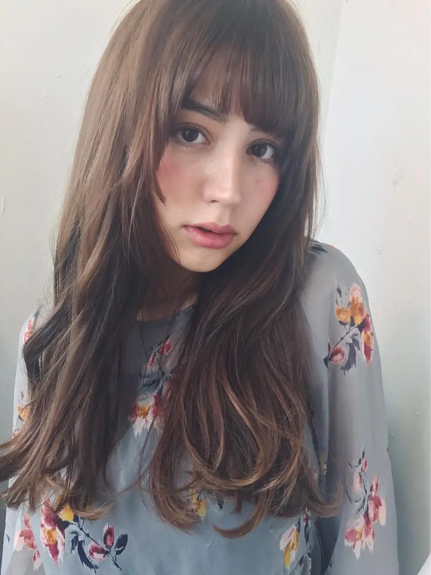 ロング カラー カット ヘアカラー トリートメント 中園 祥吾のヘアスタイル