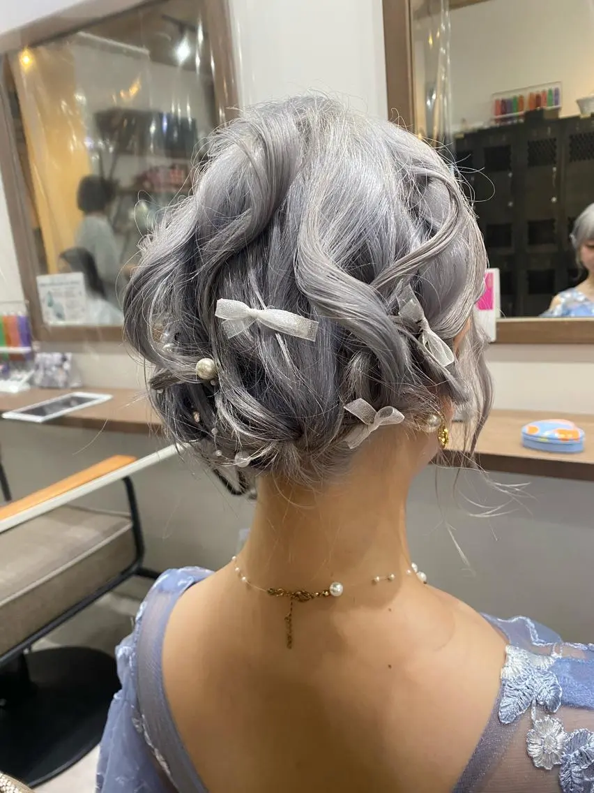 ヘアアレンジ ボブ 花見 亜沙美のヘアスタイル