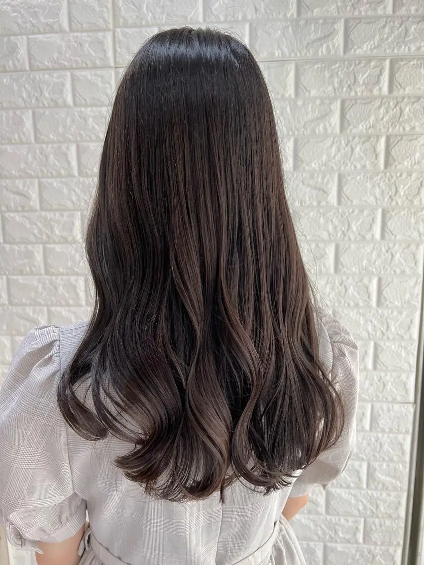 ロング カラー ベージュカラー ブラウンカラー ショコラグレージュ チョコレートブラウン ココアベージュ カット ヘアカラー トリートメント 艶髪 ♡Tomiyaのヘアスタイル