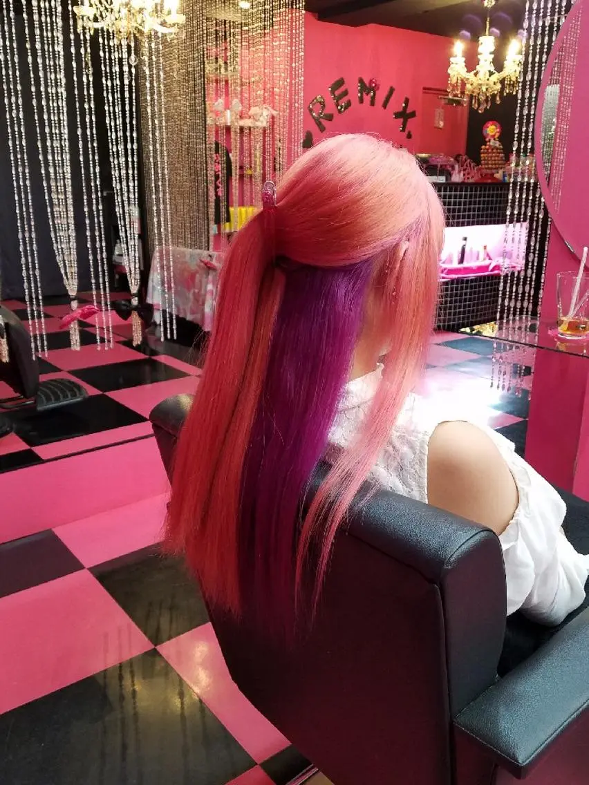 カラー ロング ピンクカラー パープルカラー REMIX　by　  Love　hairのヘアスタイル