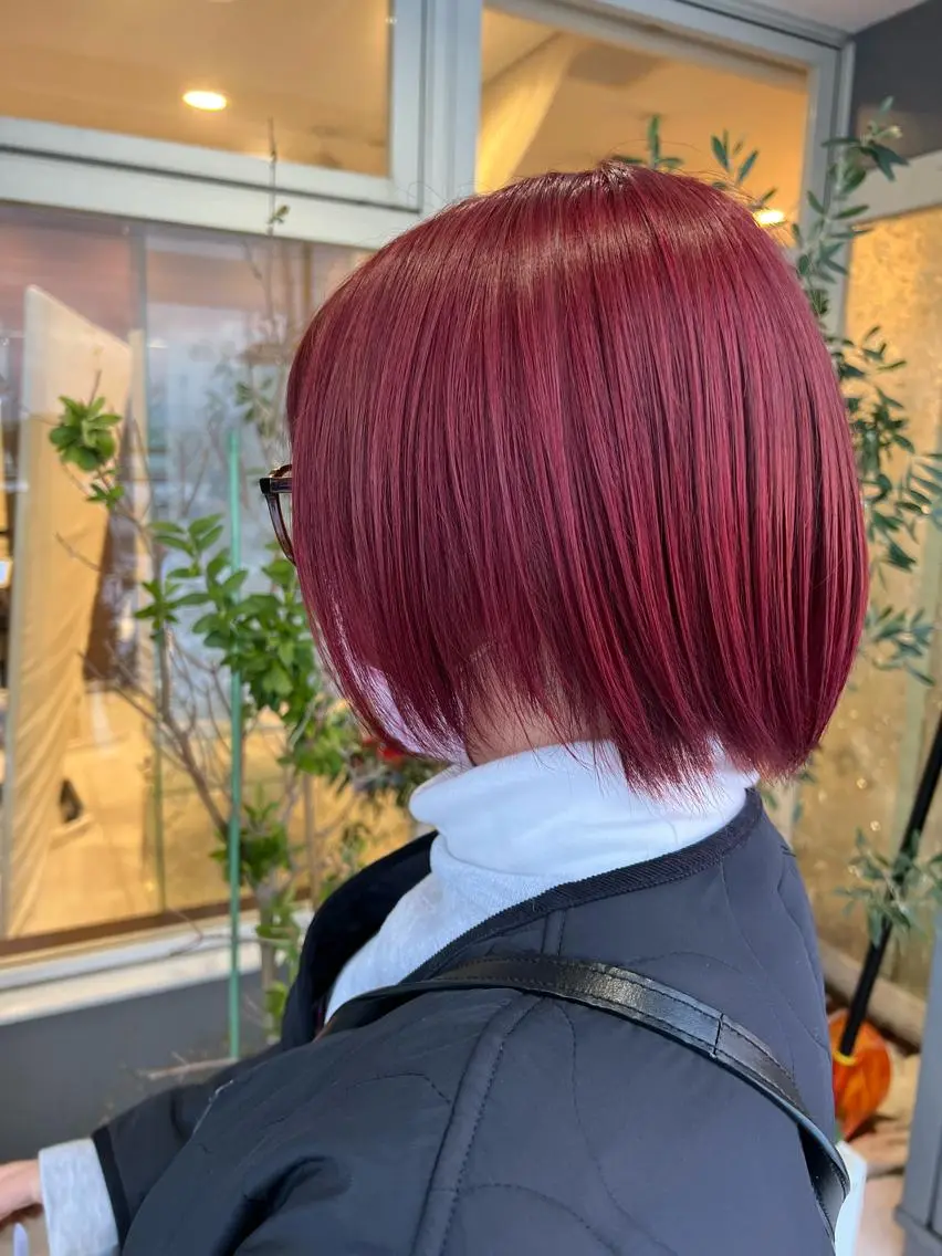 ショート カラー ヘアカラー しんぼや ももかのヘアスタイル