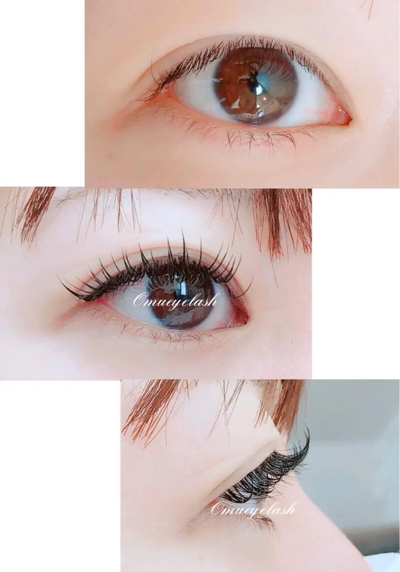 マツエク・マツパ Cカール Dカール フラットラッシュ LED＋550円☆ Omueyelashのマツエク・マツパデザイン