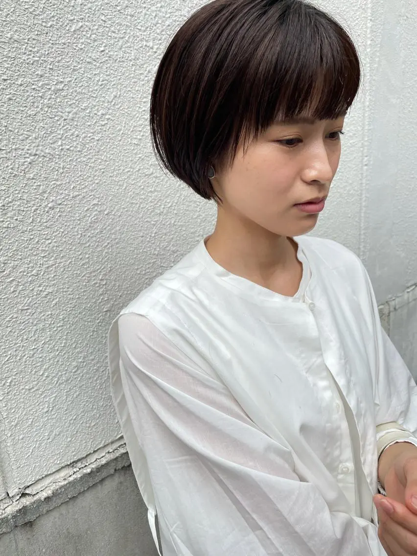 ショート ショートヘア カット ayane⭐️ボブ・ ショート・パーマのヘアスタイル