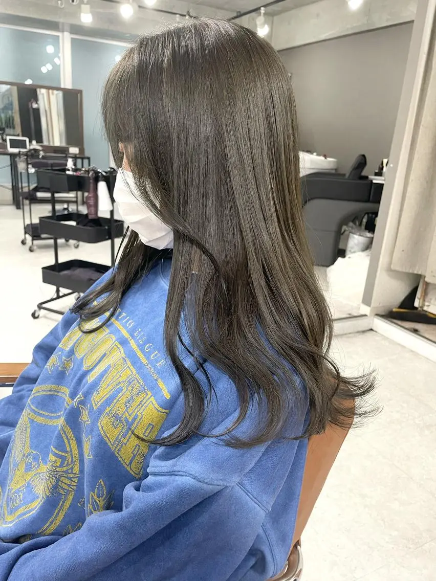 セミロング カラー ヘアアレンジ ブリーチ ケアブリーチ ダブルカラー ハイライトカラー イルミナカラー ヘアカラー トリートメント ヘアセット 🌷FUKA🌷 まろやかハイトーンのヘアスタイル