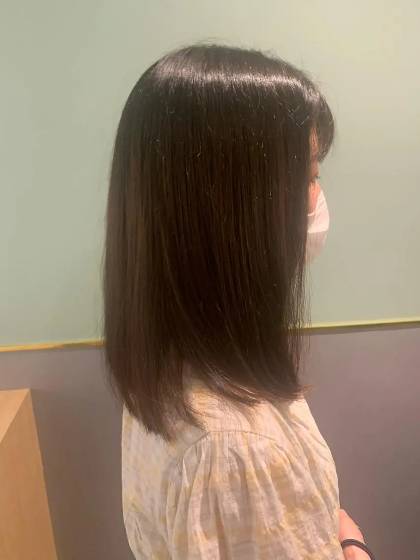 セミロング カット 縮毛矯正 トリートメント ハイトーン/メンズ/ ウルフ特化   小松のヘアスタイル
