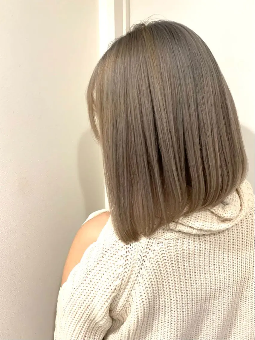 ミディアム カラー ヘアアレンジ ハイトーンカラー ボブ 🎨カラー満足度 500%💫ヅル💫のヘアスタイル