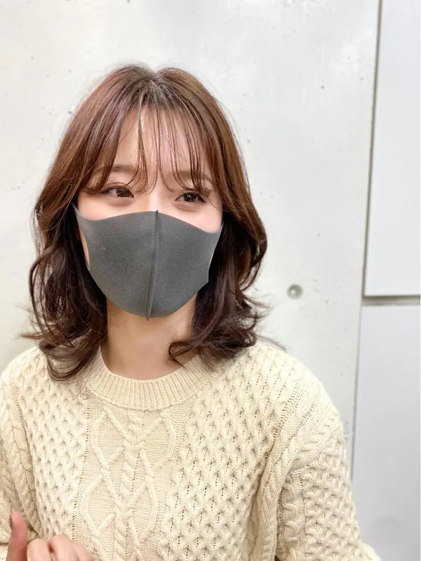 ミディアム パーマ メンズ特化 刈り上げない/金井のヘアスタイル