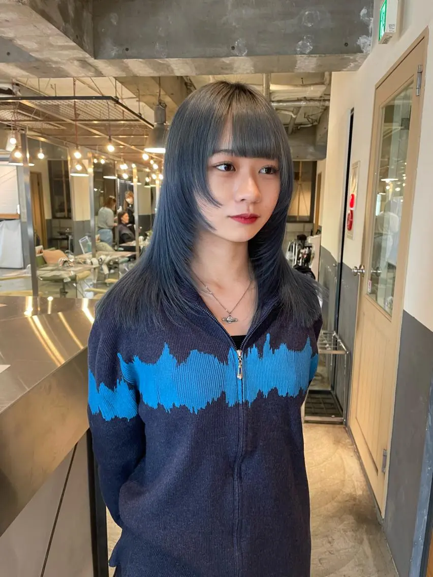 セミロング カラー レイヤーカット カット 海外レイヤー /NAGISAのヘアスタイル