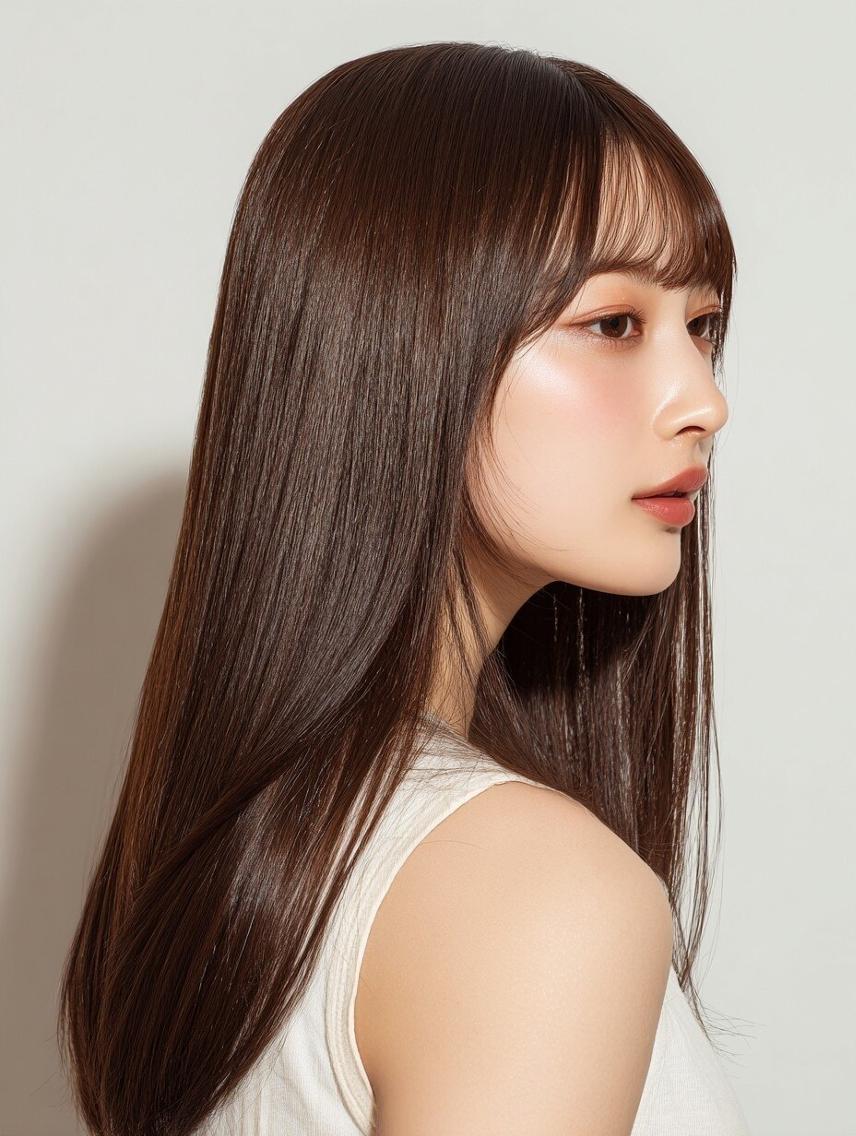 ロング カラー カット ヘアカラー トリートメント 🌈髪質改善🌈 過去の1艶サラ体験✨のヘアスタイル