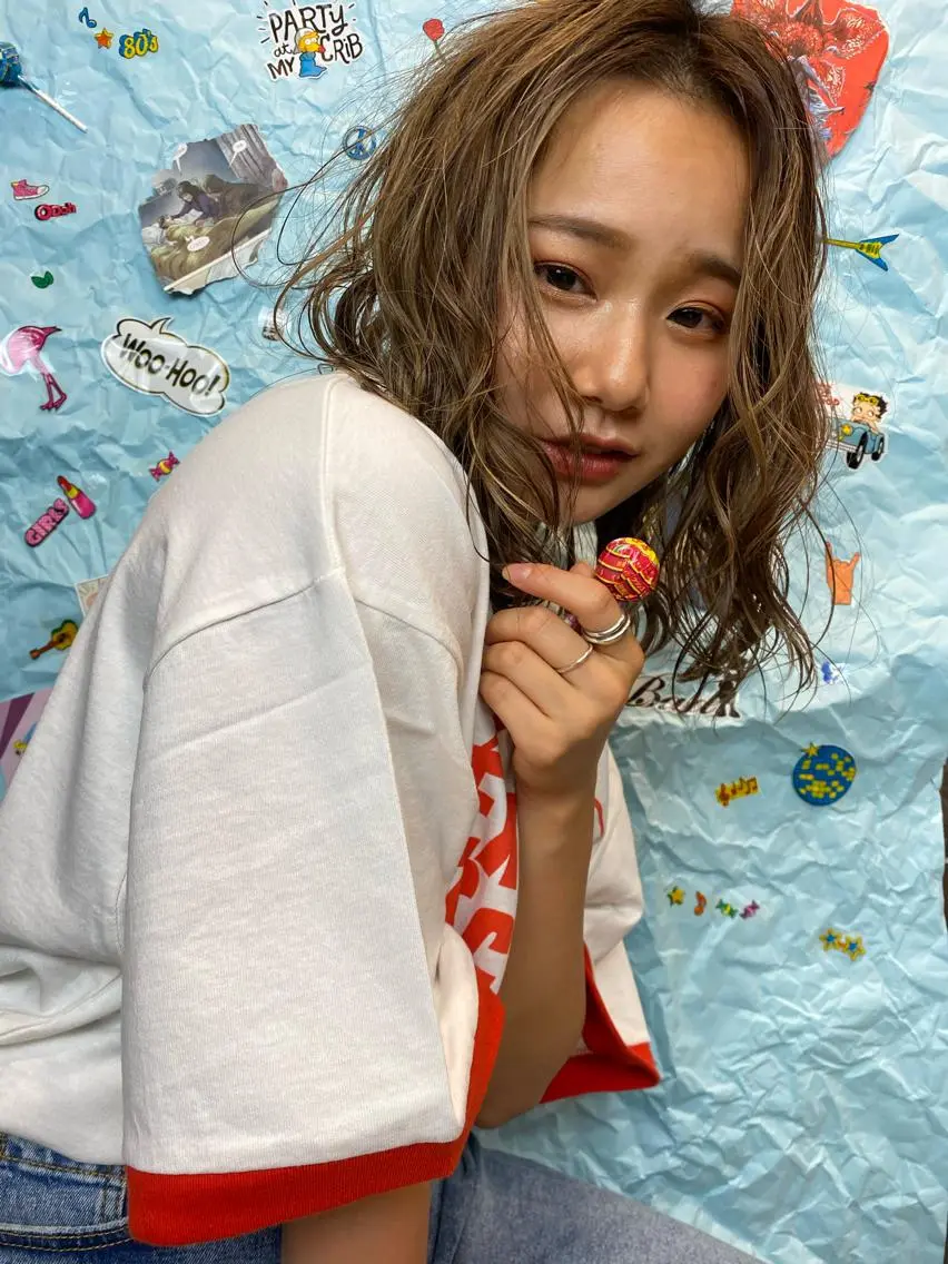 セミロング ♡レイヤーカット れお♡のヘアスタイル