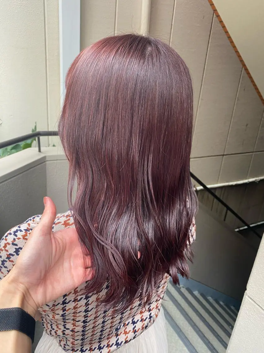 セミロング 艶カラー💎 髪質改善🎈アトワのヘアスタイル