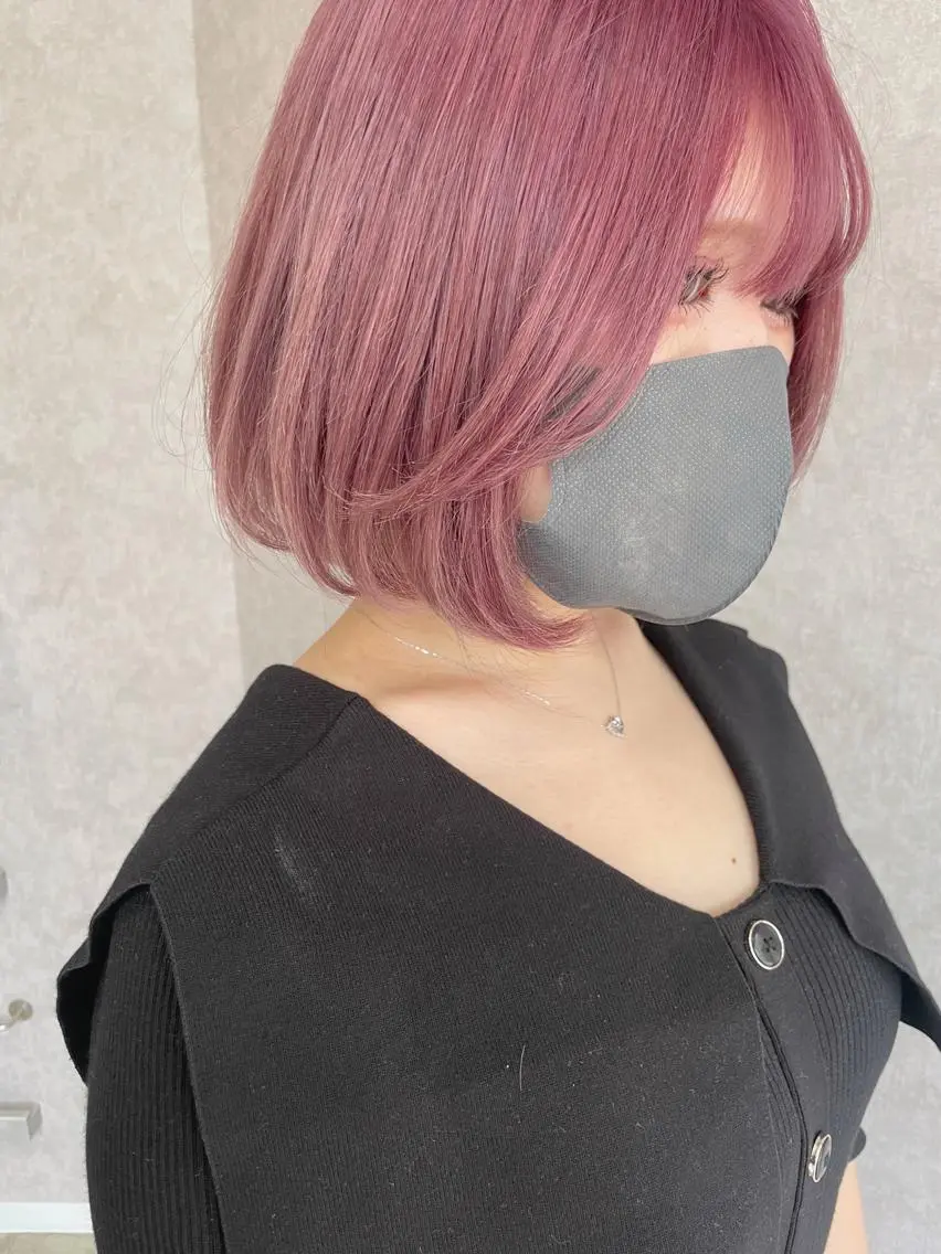 ショート カラー ピンクカラー Rina のヘアスタイル