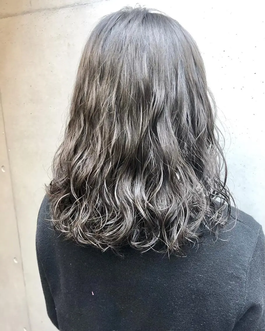 ミディアム パーマ ボブパーマコテ巻き風 パーマNo1深江秀平のヘアスタイル