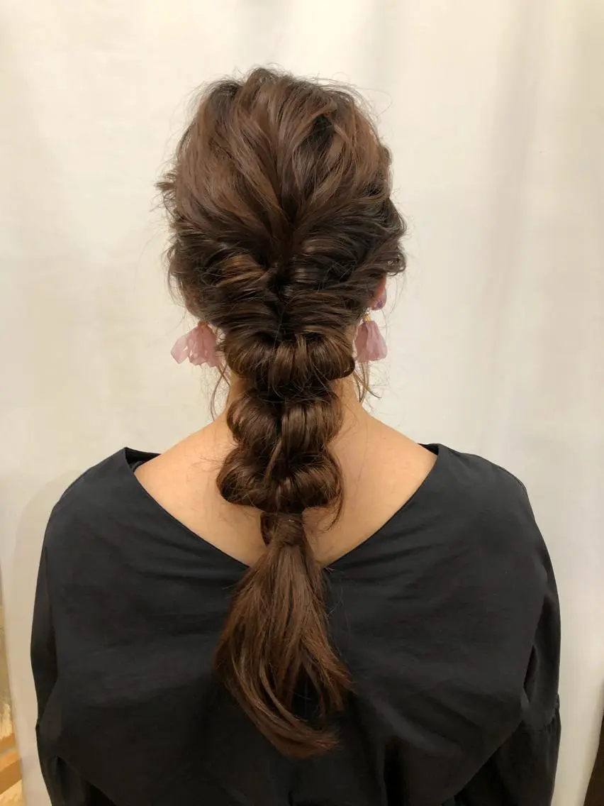 ロング カラー パーマ ヘアアレンジ 暖色ボブ 🍊rikakoのヘアスタイル