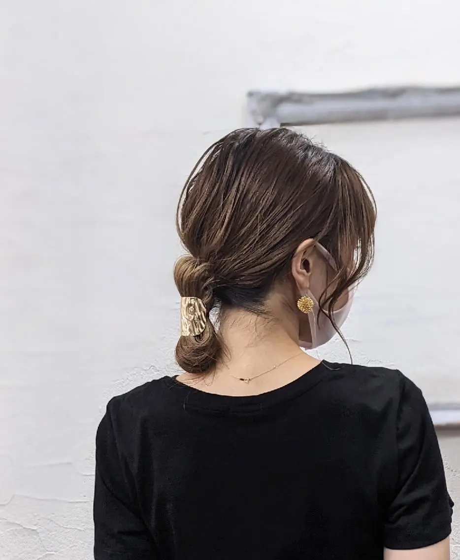セミロング ヘアアレンジ HIKARI＠ Ruheplatzのヘアスタイル