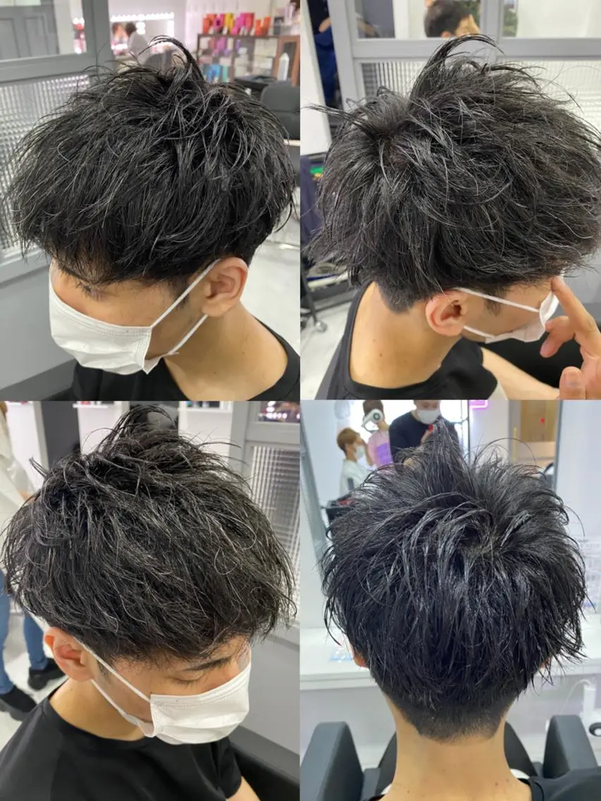 ショート カラー パーマ ヘアアレンジ メンズ カット 🔥メンズパーマ 特化 渡辺一翔のヘアスタイル