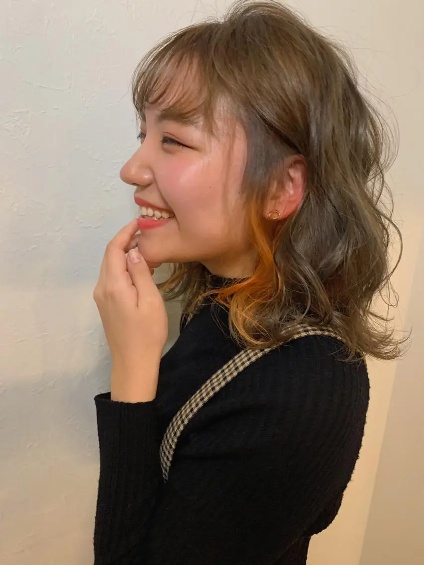 ミディアム カラー ベージュカラー ミルクティーベージュ オレンジ ヘアカラー m ā l o.🌷 サカモトマイコのヘアスタイル