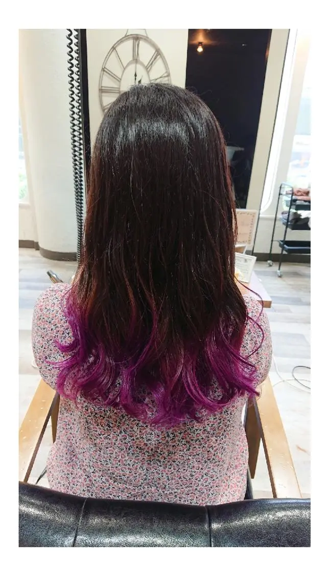 ロング カラー ヘアアレンジ グラデーションカラー バイオレットカラー 艶カラー/インナー /グラデ/大西小百合のヘアスタイル