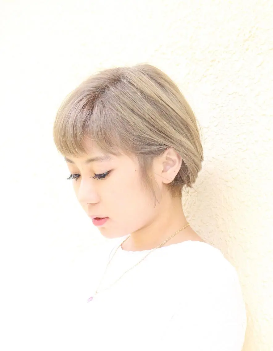 ショート カラー ベージュカラー ボブ ☕️ベージュカラー 内藤光哉☕️のヘアスタイル