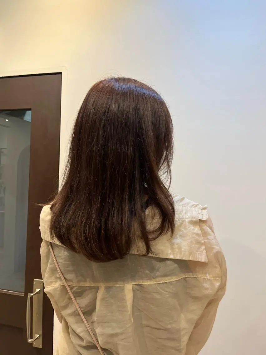 セミロング カラー パーマ ヘアアレンジ メンズ キッズ ネイル マツエク・マツパ アイブロウ メンズブリーチ メンズハイライト メンズインナーカラー メンズウルフカット アッシュ HIROKO / 透明感暖色カラー🎀のヘアスタイル
