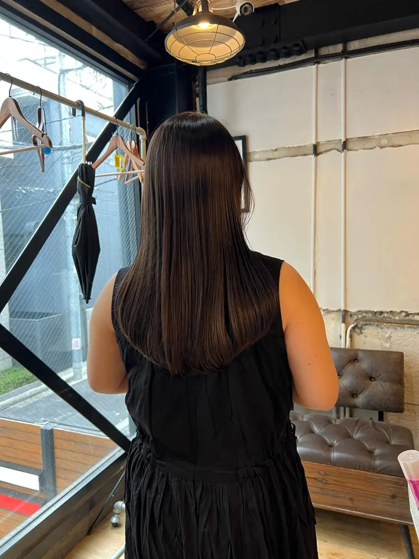 セミロング パーマ 酸性ストレート ストレートパーマ 【完全マンツー 恵比寿】佐藤 翔のヘアスタイル