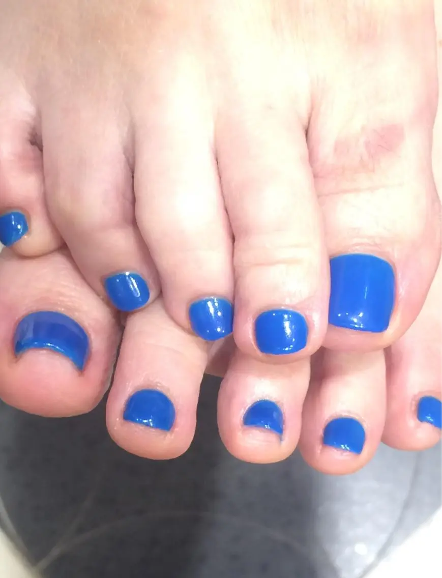 ネイル ブルー ワンカラーネイル M nail はやまうららのネイルデザイン