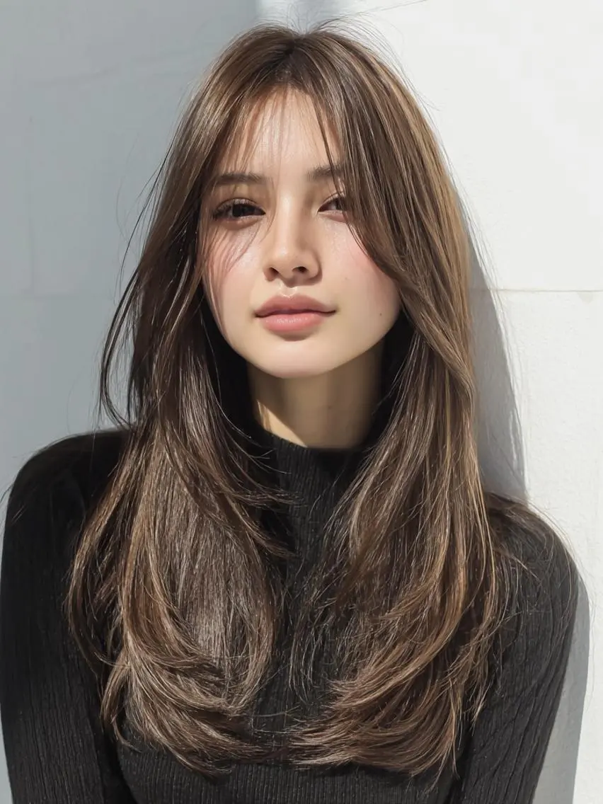 セミロング ヘアカラー ❄️透明感カラー❄️ メンズ✂️TOWAのヘアスタイル