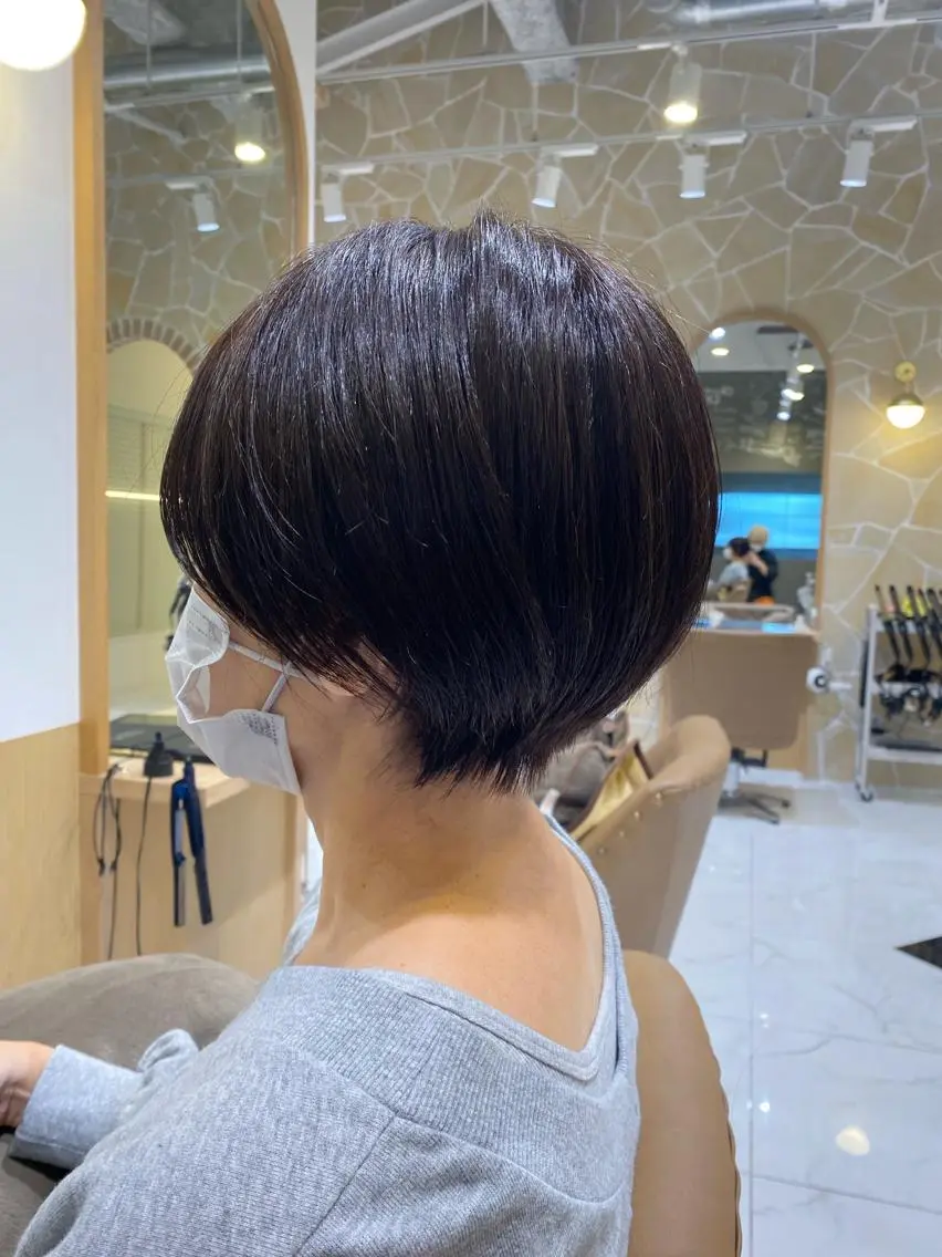 ショート ショートボブ 丸みショート ボブ ショートヘア 坂井 茅聖のヘアスタイル