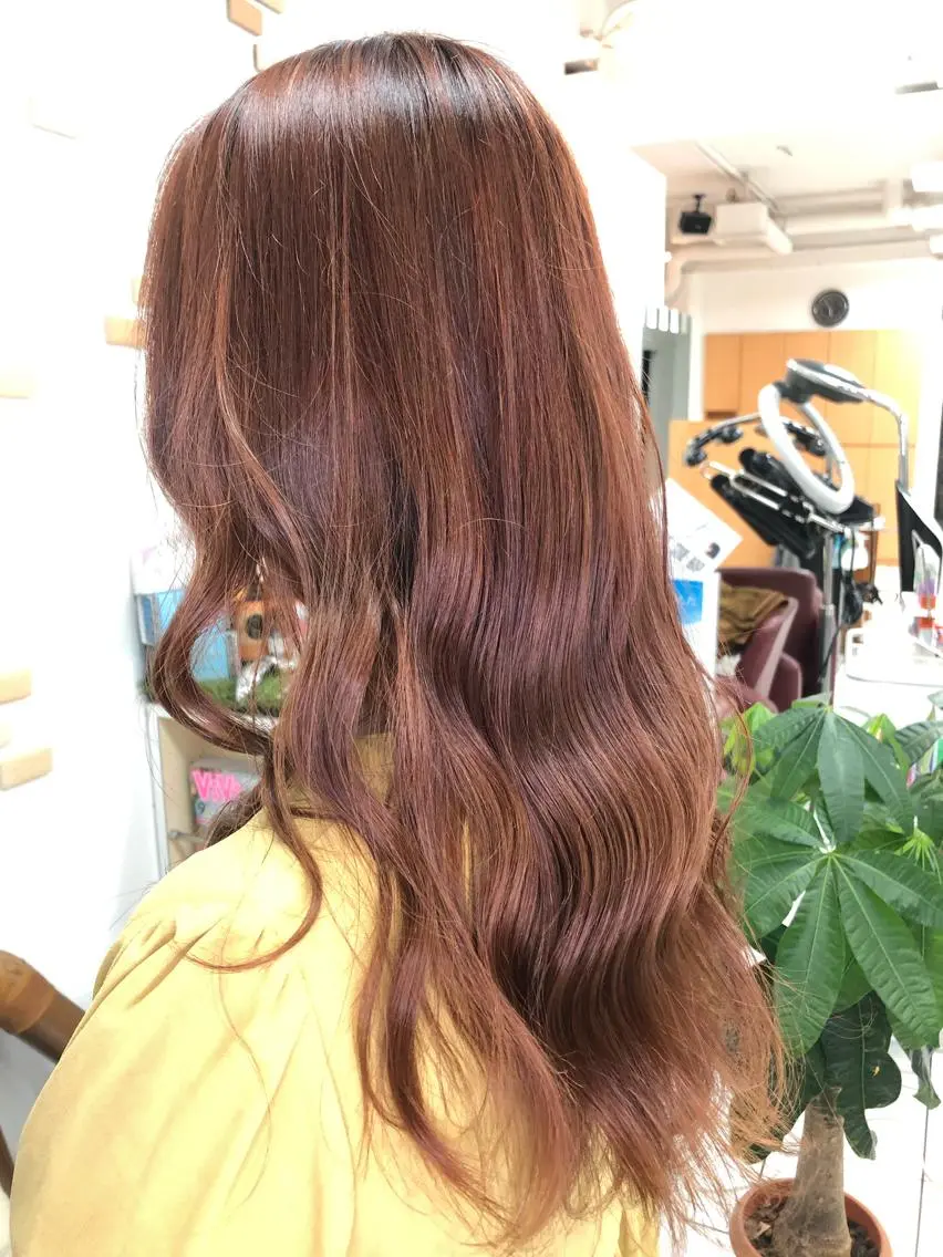 ロング オレンジブラウン 海外デザイン好きな方 滝沢錬平のヘアスタイル