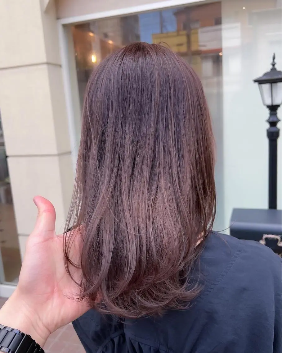 セミロング カラー ヘアカラー トリートメント 🇰🇷韓国レイヤー 錦糸町【北山謙三】のヘアスタイル