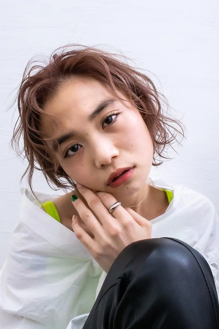 ショート カラー パーマ ANGELICA JR和歌山店のヘアスタイル