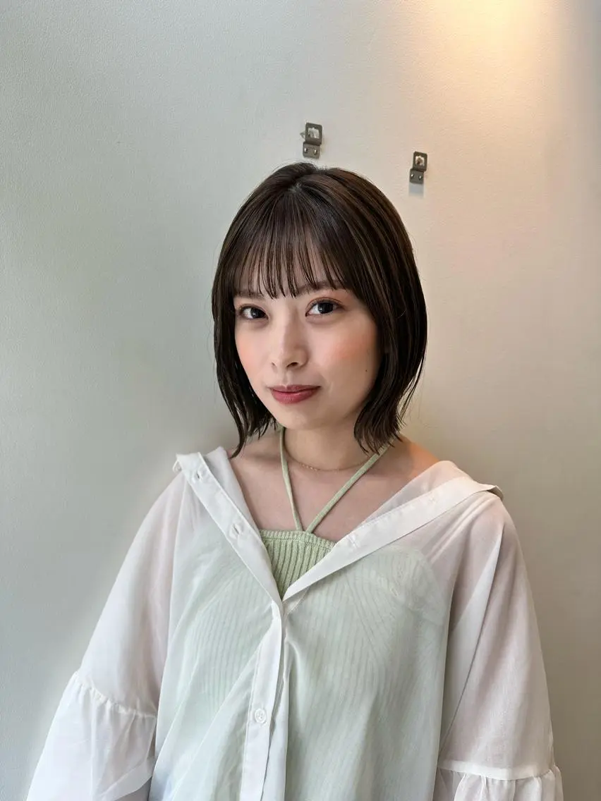 ミディアム ボブ 志村 萌のヘアスタイル