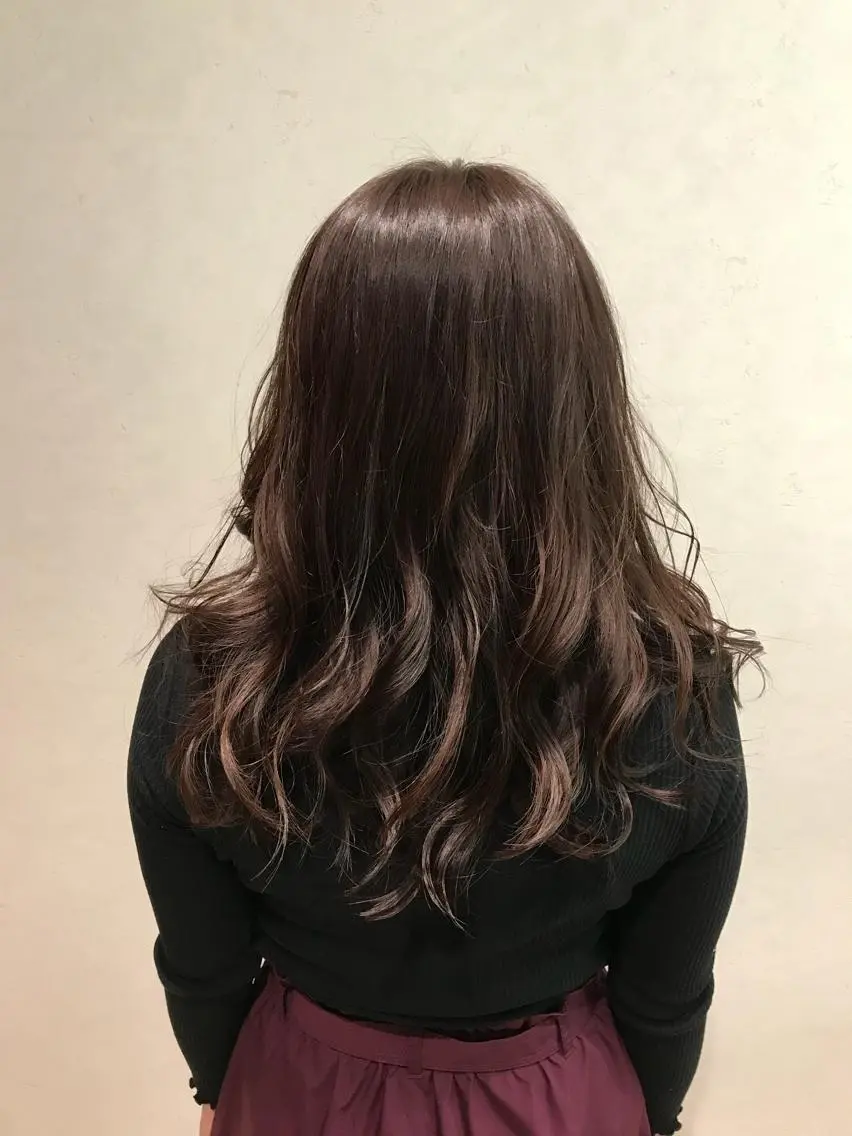 ロング カラー ブラウンカラー パープルカラー パープルブラウン 【大人艶カラー🌿】 中畑リョウのヘアスタイル