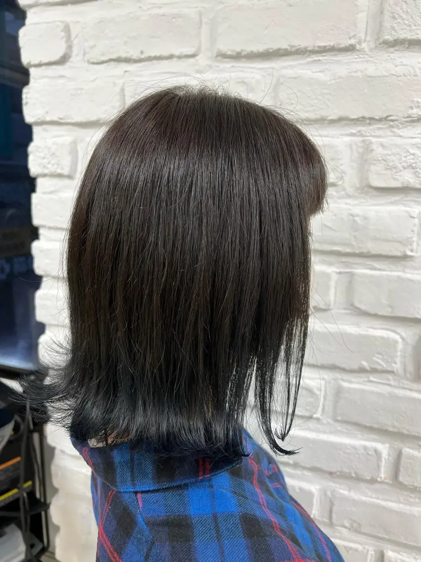 ミディアム カラー ブルーカラー ブルージュ グレージュ 【暖色カラー特化】 中山由梨のヘアスタイル