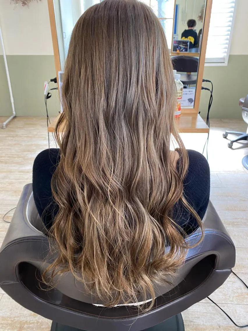 ロング カラー ヘアカラー トリートメント Agu hair 清尾 浩昭のヘアスタイル