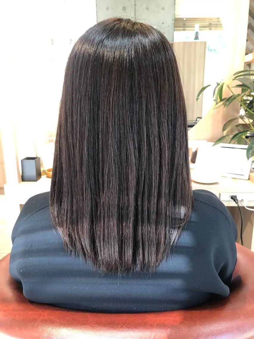 セミロング カット 縮毛矯正 トリートメント 美髪✨髪質改善特化 🦩対馬🦩のヘアスタイル