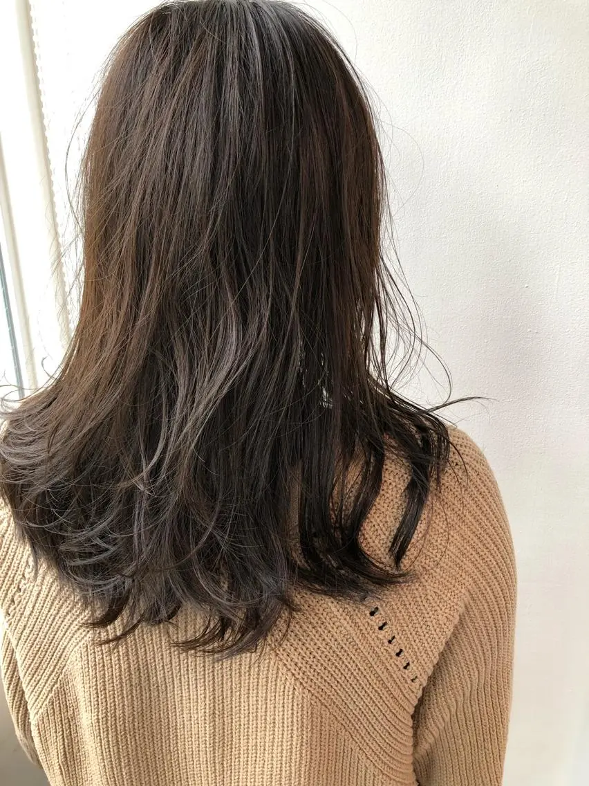 ミディアム カラー パーマ レイヤーボブ/ボブ 仲川和人のヘアスタイル