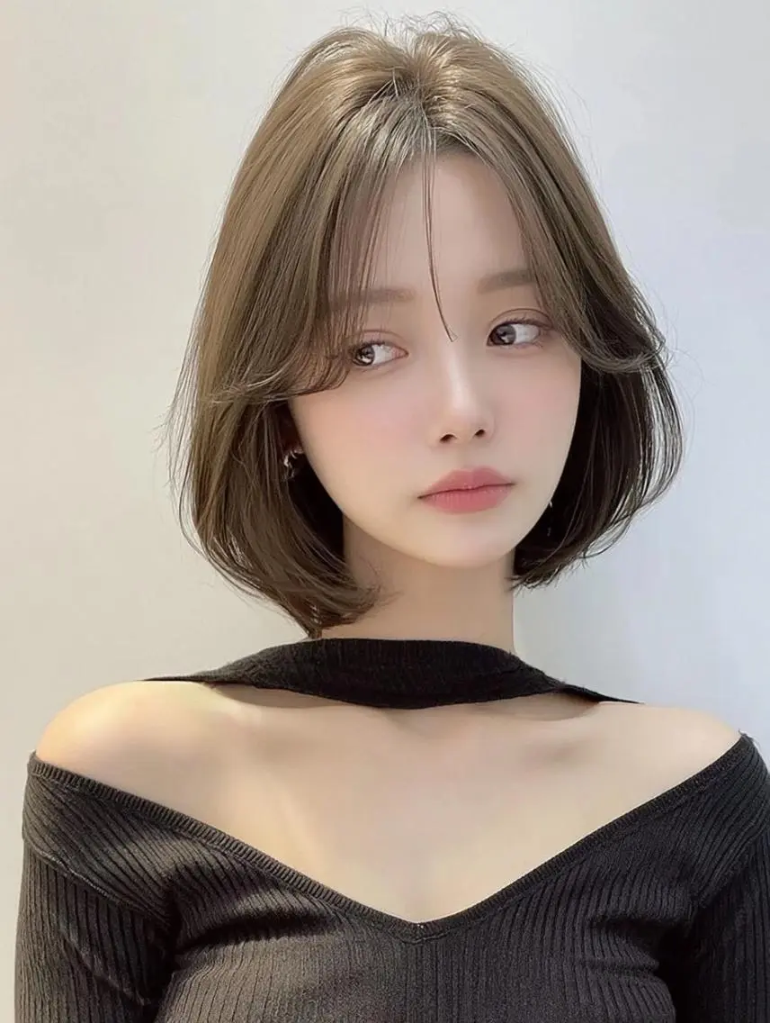 ミディアム カラー 透明感カラー レイヤーカット カット ヘアカラー レイヤーカット✨ 福井雄登のヘアスタイル
