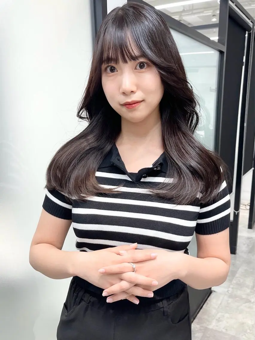 ロング 韓国風ヘア レイヤーカット カット ヘアカラー トリートメント 韓国レイヤーカット 髪質改善▫️水野有真のヘアスタイル